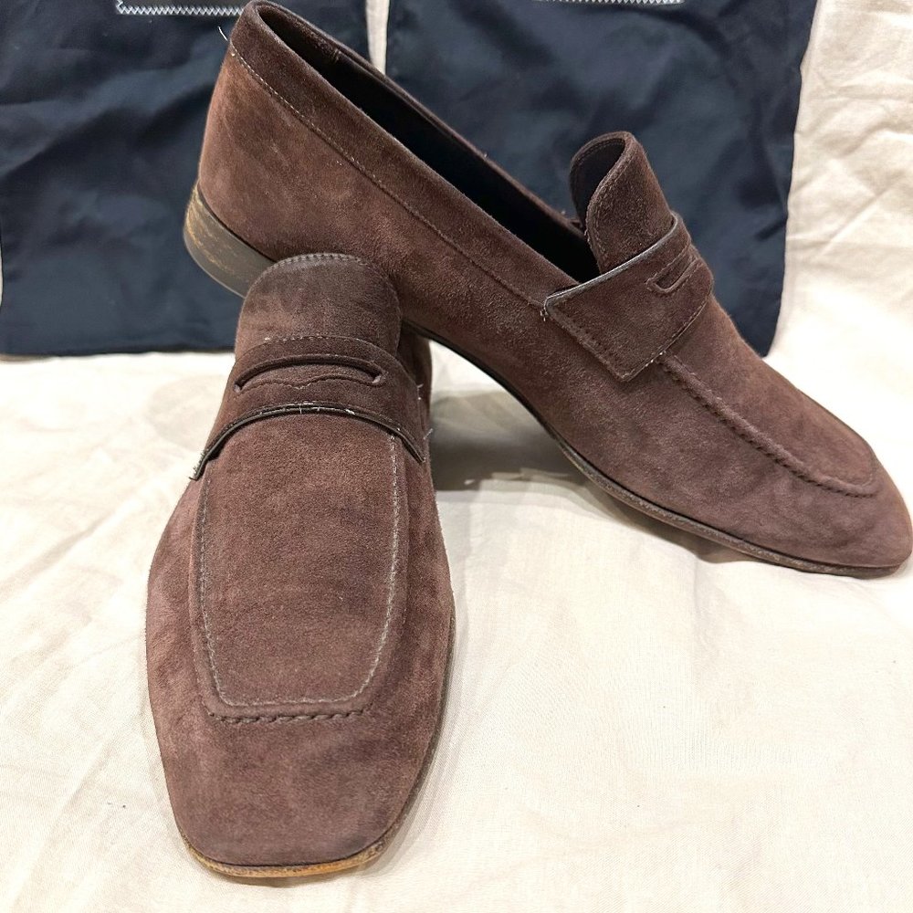 Ermenegildo Zegna suede penny loafer